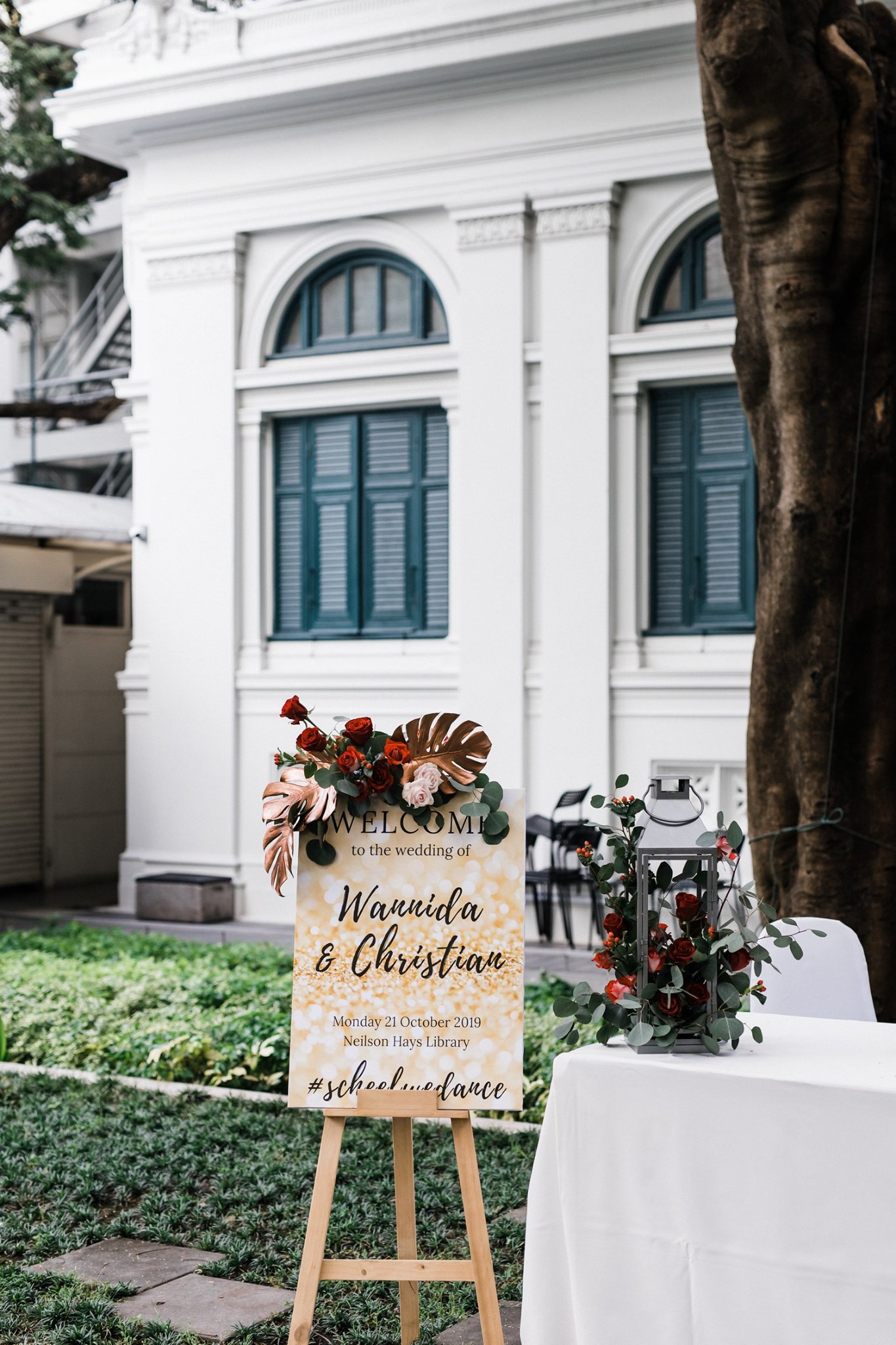 neilson hays library wedding งานแต่งงาน bangkok wedding planner เวดดิ้งแพลนเนอร์ งานแต่งในสวน